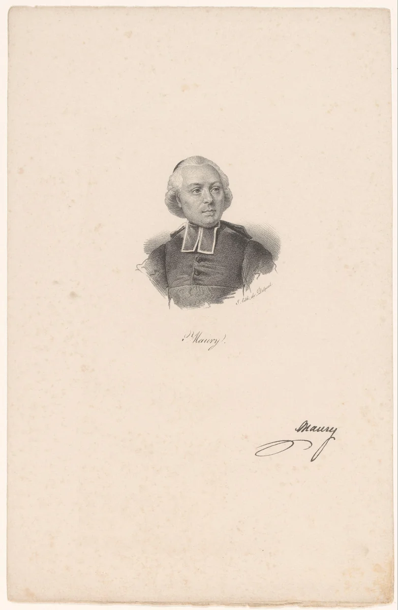Portret van Jean-Sifrein Maury by anonymous, print, 1818-1842