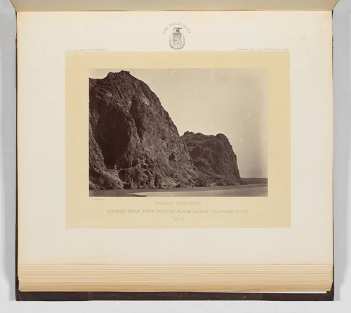 Loreley Rock, From Foot of Black Cañon, Colorado River by Timothy O'Sullivan, photograph, 1871