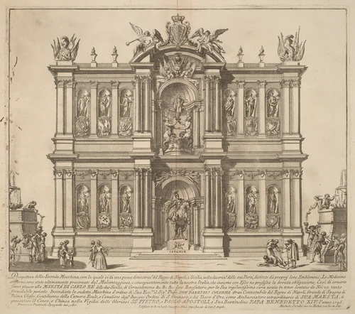 The Seconda Macchina for the Chinea of 1746: The Territories of the Kingdom of Naples by Miguel de Sorellò; Francisco Preciado de la Vega, print, 1746