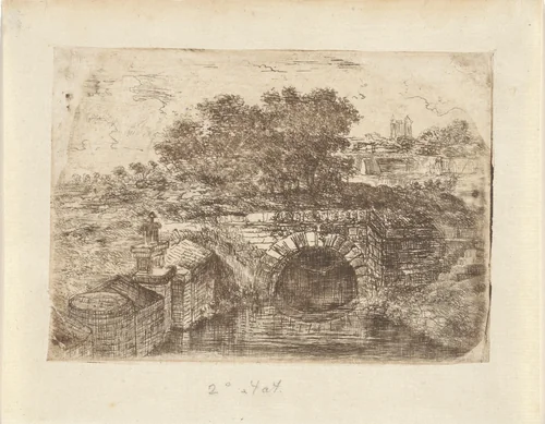 Rivier de Jeker bij Maastricht by Alexander Schaepkens, print, 1830-1899