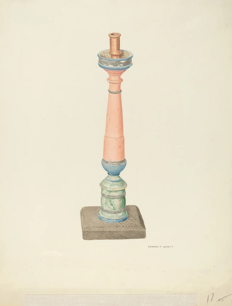 Candlestick (Ecclesiastical) by Edward Jewett, index of american design, 1939
