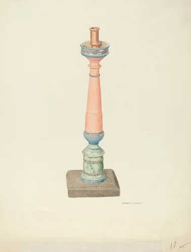 Candlestick (Ecclesiastical) by Edward Jewett, index of american design, 1939
