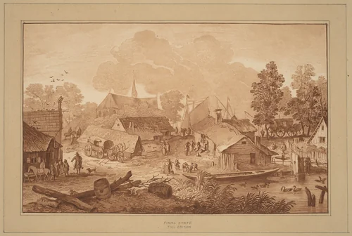 Village with Pond by Cornelis Ploos van Amstel
Cornelis Brouwer
Allart van Everdingen, print, 1782