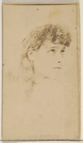 Julia Marlow, from the Actors and Actresses series (N45, Type 8) for Virginia Brights Cigarettes by Allen & Ginter, photograph, 1885-1891