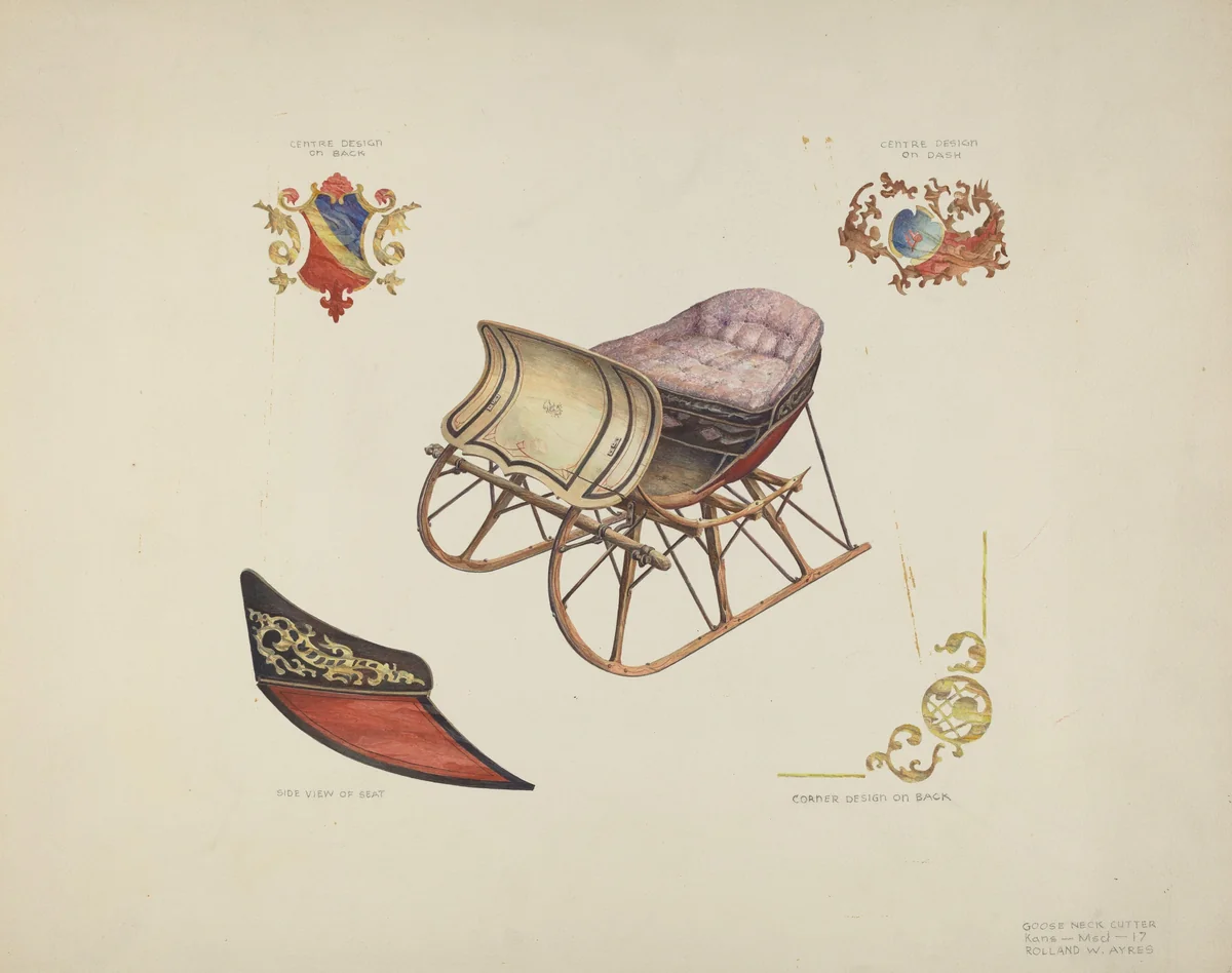 Goose Neck Cutter by Rolland Ayres, index of american design, 1935-1942