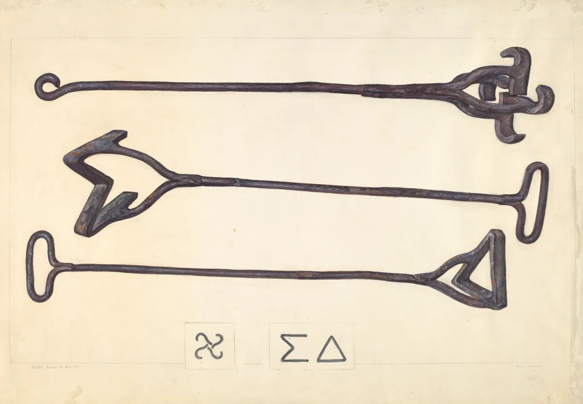 Branding Iron by Henry Rasmusen, index of american design, 1937