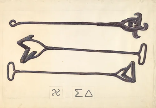 Branding Iron by Henry Rasmusen, index of american design, 1937