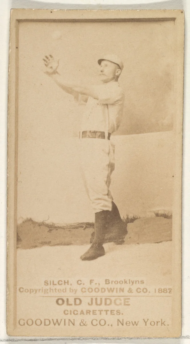 Silch, Center Field, Brooklyn Bridegrooms, from the Old Judge series (N172) for Old Judge Cigarettes by Goodwin & Company, photograph, 1887