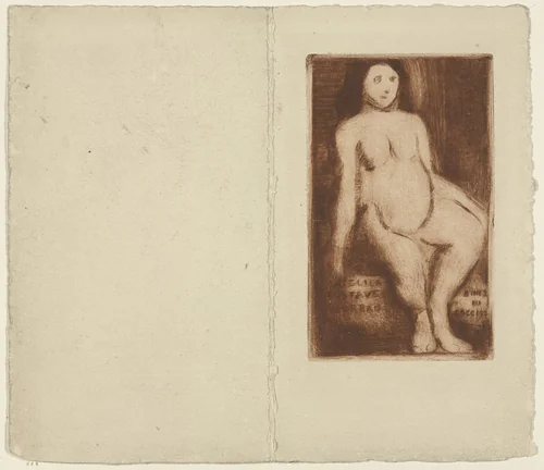 Seated Nude by Georges Rouault, print, 1910