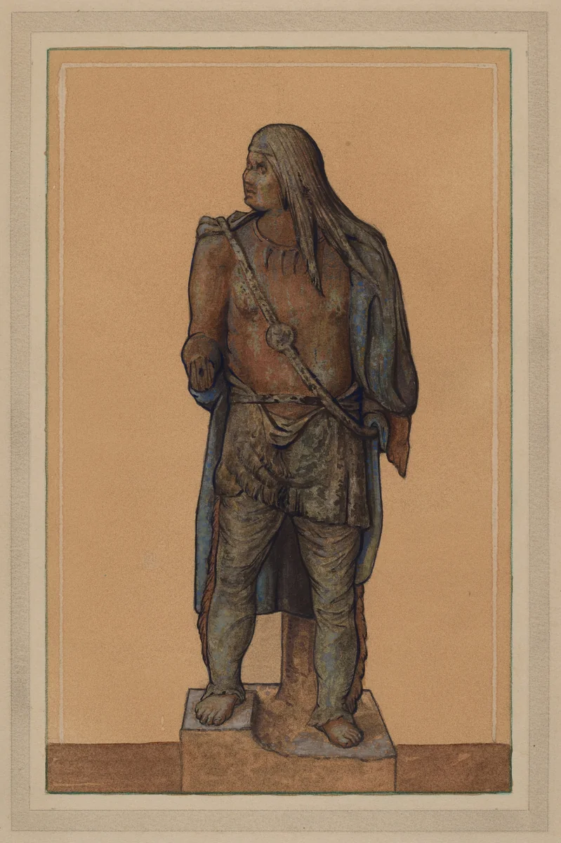 Cigar Store Indian by Elmer G. Anderson, index of american design, 1936