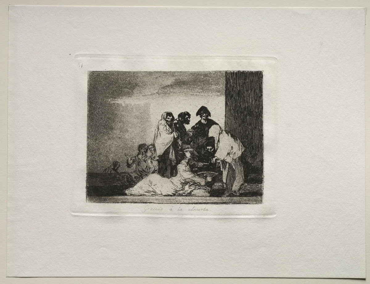 The Horrors of War: Thanks To The Millet by Francisco de Goya, print, 1810-1820