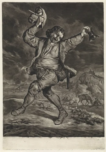De vrolijke patriot by Cornelis Dusart, print, 1695