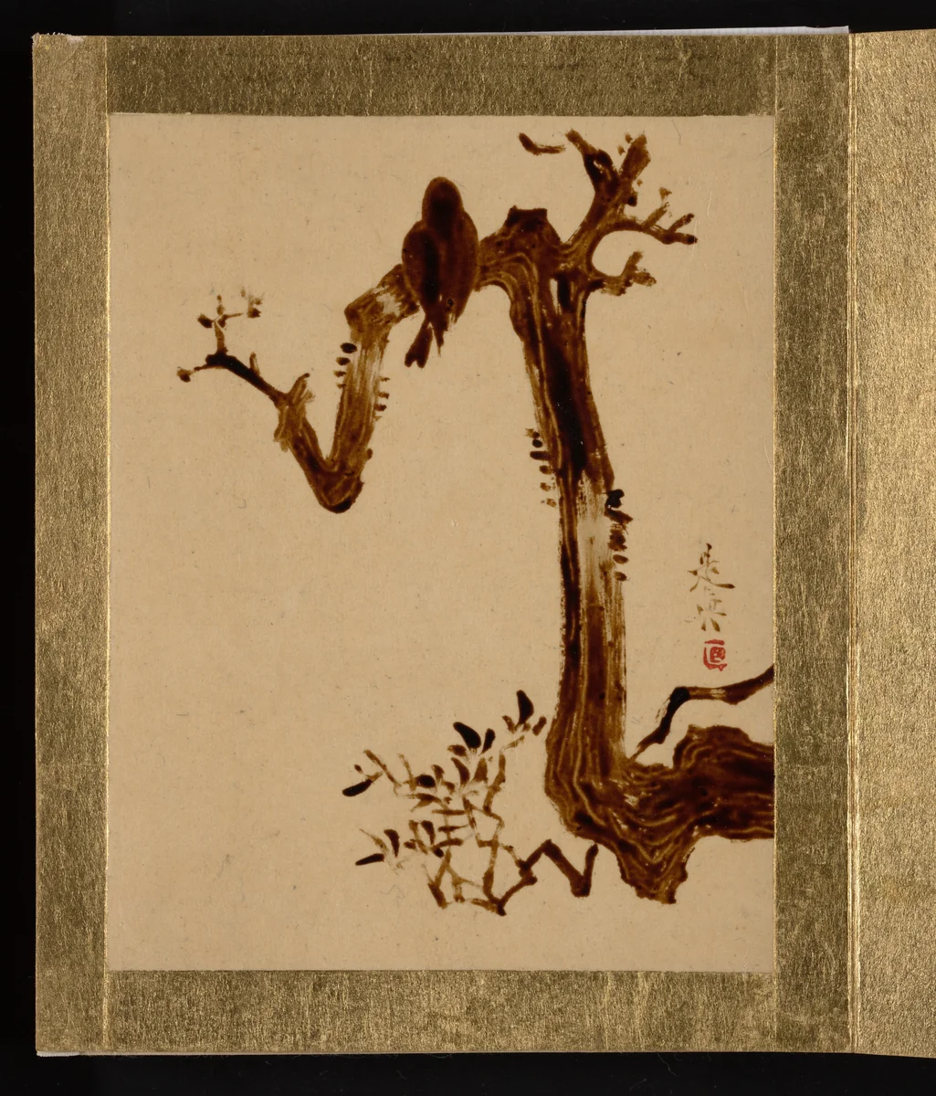 Crow on Tree by Shibata Zeshin (柴田是真), painting, 1807-1868