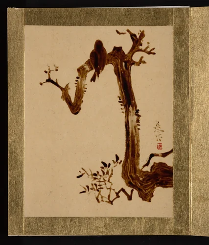 Crow on Tree by Shibata Zeshin (柴田是真), painting, 1807-1868