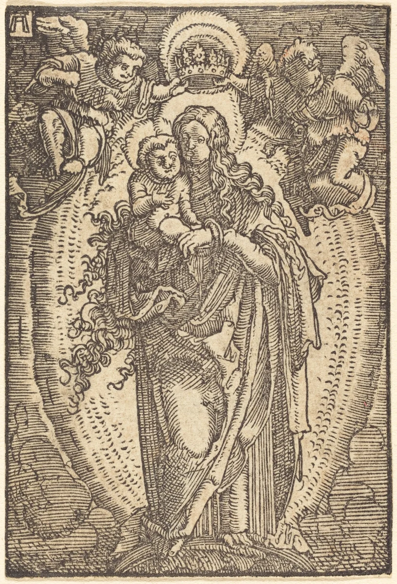 The Virgin and Child on a Crescent by Albrecht Altdorfer, print, 1513