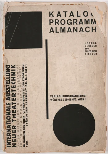 Internationale Ausstellung neuer Theatertechnik, Katalog, Programm, Almanach by Frederick Kiesler, design, 1924