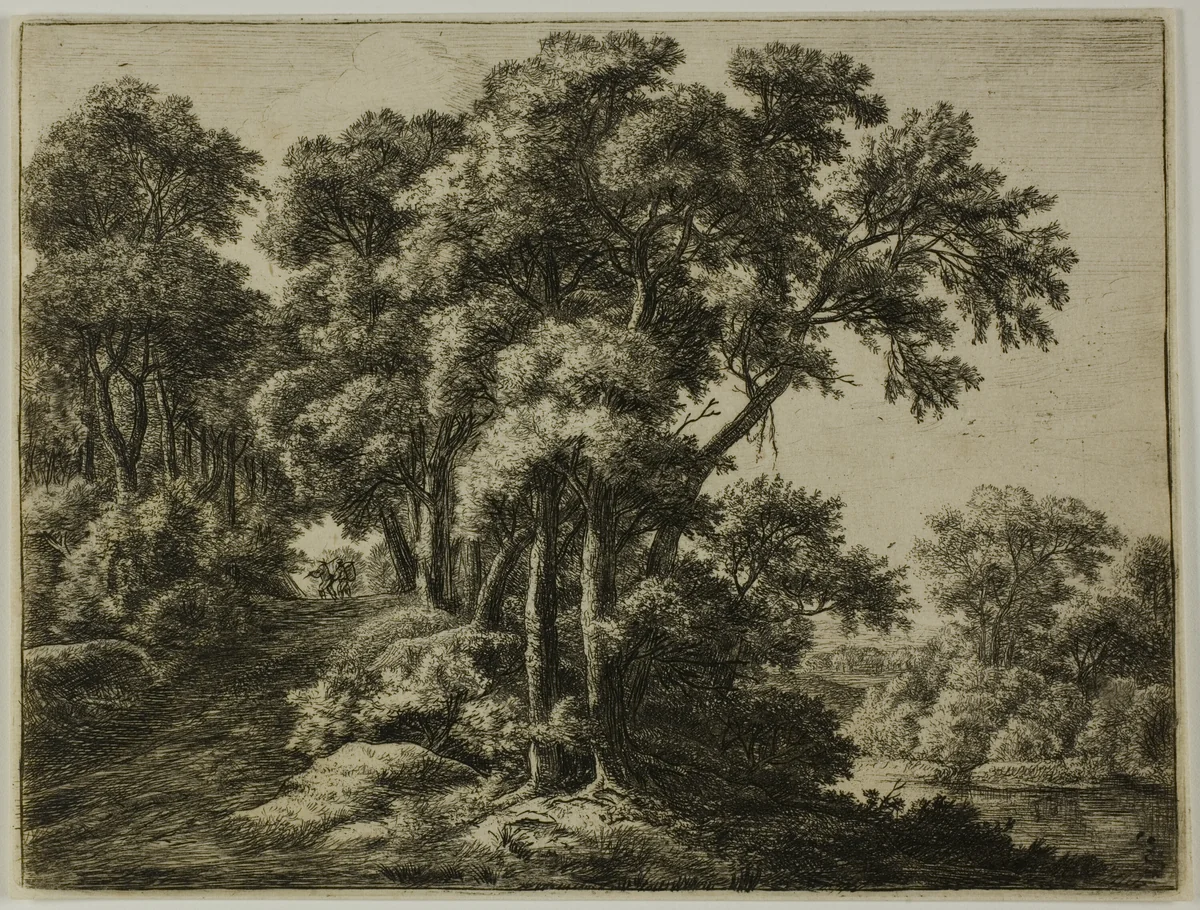 The Wooded Path by Anthonie Waterloo, print, 1630-1690