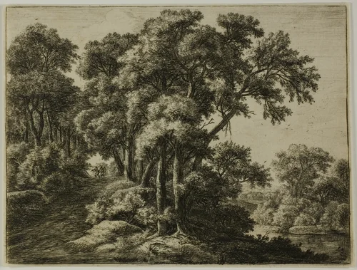 The Wooded Path by Anthonie Waterloo, print, 1630-1690