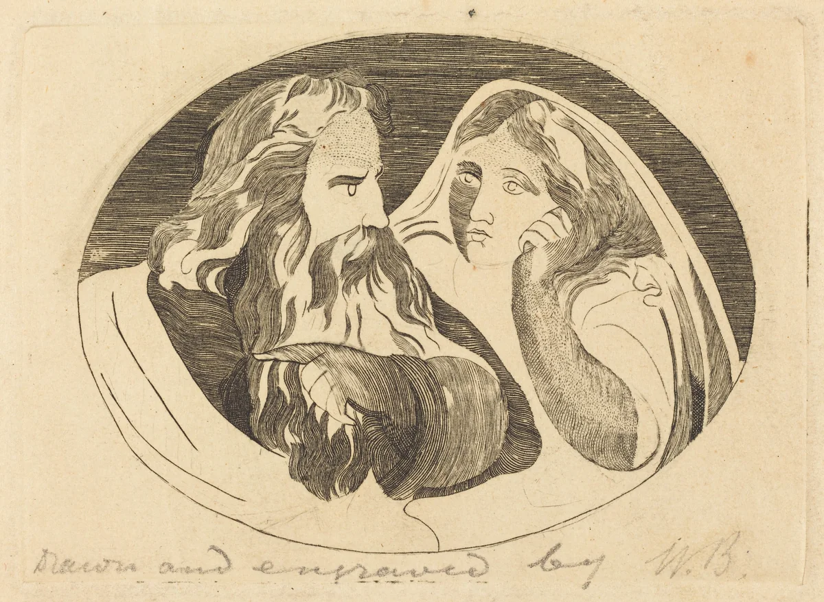 Lear and Cordelia by Thomas Butts, Jr.; William Blake, print, 1806-1808