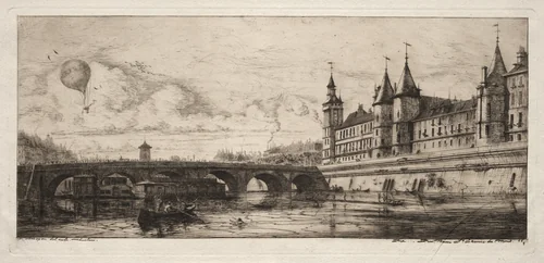 Etchings of Paris: The Exchange Bridge by Charles Meryon, print, 1854