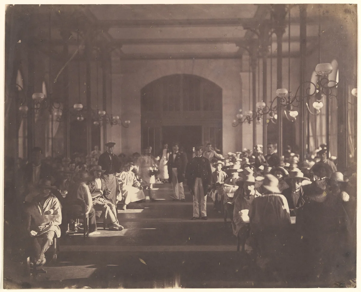 The Refectory of the Imperial Asylum at Vincennes by Charles Nègre, photograph, 1858-1859