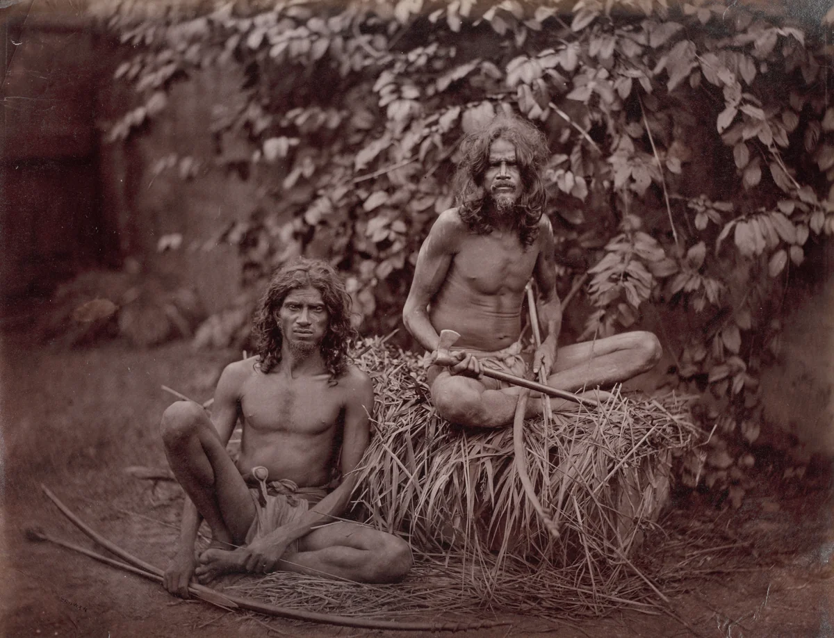 Veddahs of Ceylon by Scowen & Co., photograph, 1880-1889