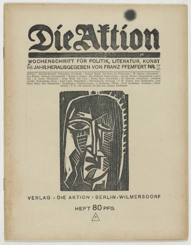 Die Aktion, vol. 8, no. 39/40 by Karl Schmidt-Rottluff, periodical, 1918