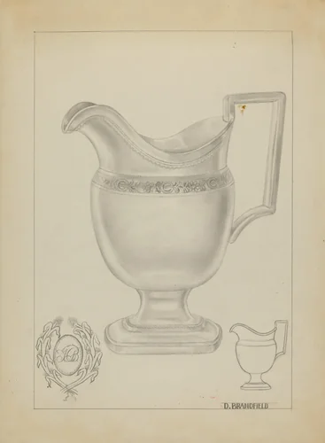 Silver Pitcher by D. Brandfield, index of american design, 1936