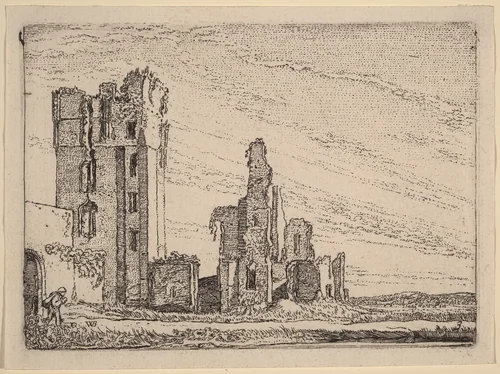Two Ruins (Huys te Kleef near Haarlem) by Willem Buytewech, print, 1621