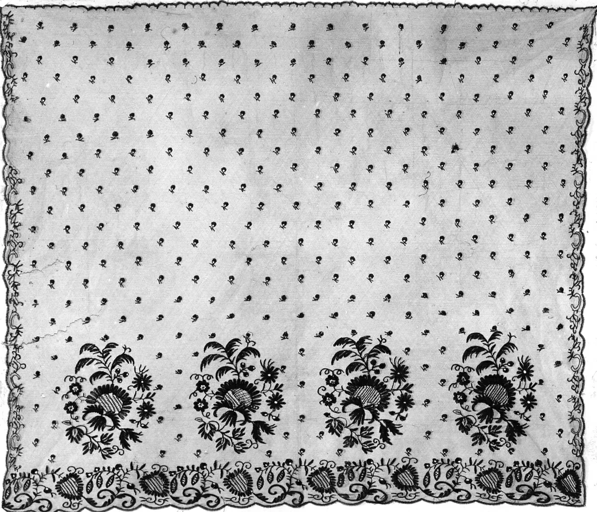 Bonnet Veil by England, textile, 1825-1835