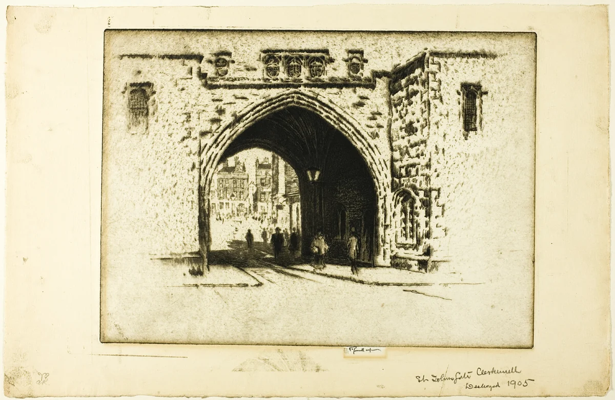 St. John's Gate, Clerkenwell by Joseph Pennell, print, 1903