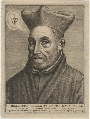 P. Robertus Personius, Priest by Jean Waldor, print, 1580-1640