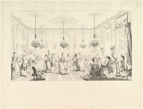 Le Bal Paré by Antoine-Jean Duclos, print, 1774