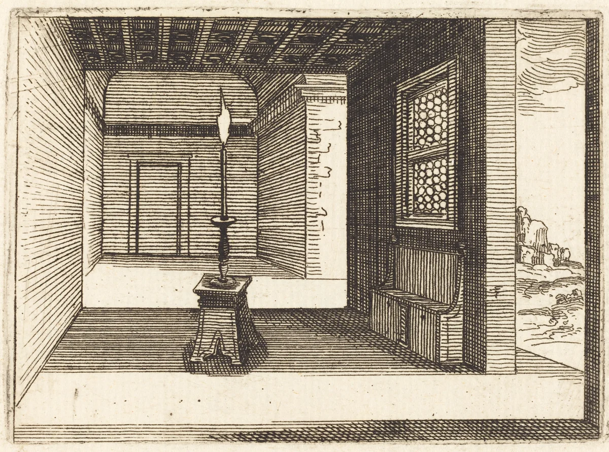 Candle Stick by Jacques Callot, print, 1628