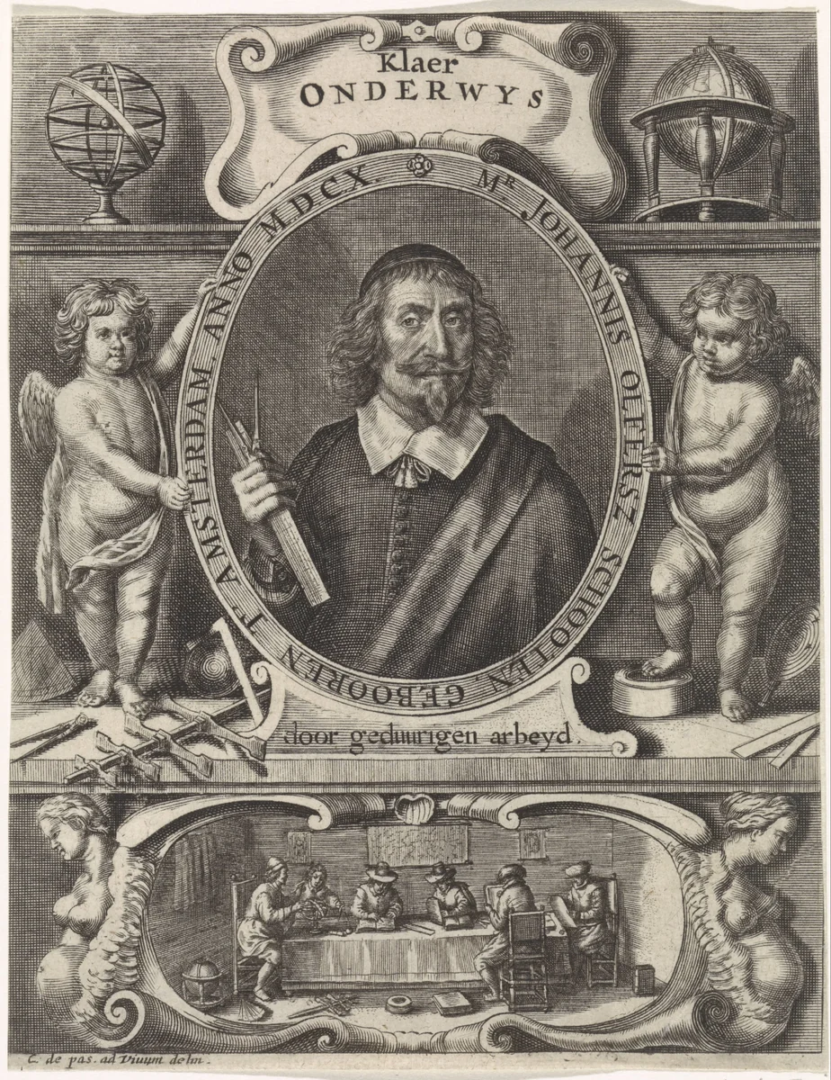 Portret van Johannes Olfersz. Schooten by Crispijn van de Passe, print, 1639-1670