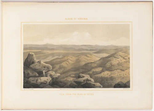 View from the Peak of Otter, No. 1 by Woldemar Rau, print, 1857