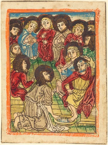Christ Washing the Apostles' Feet by German 15th Century, print, 1480