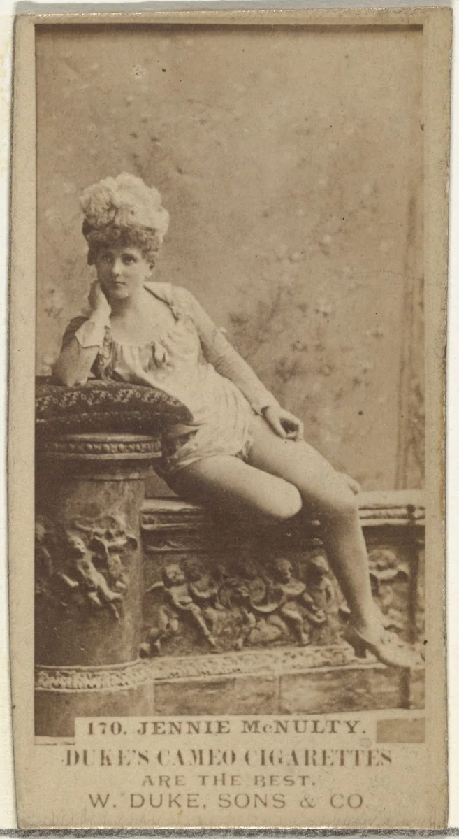 Card Number 170, Jennie McNulty, from the Actors and Actresses series (N145-5) issued by Duke Sons & Co. to promote Cameo Cigarettes by W. Duke, Sons & Co., photograph, 1880-1889