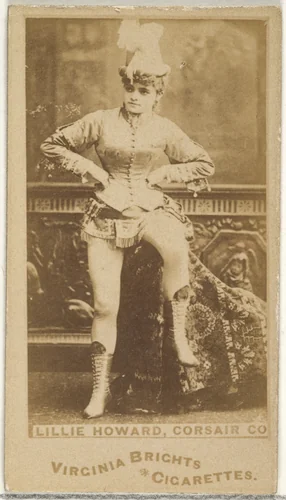Lillie Howard, Corsair Co., from the Actors and Actresses series (N45, Type 1) for Virginia Brights Cigarettes by Allen & Ginter, photograph, 1885-1891