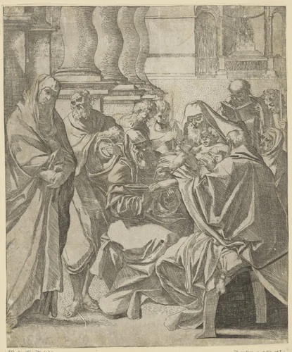 Besnijdenis van Christus by Unknown, print, 1584-1623