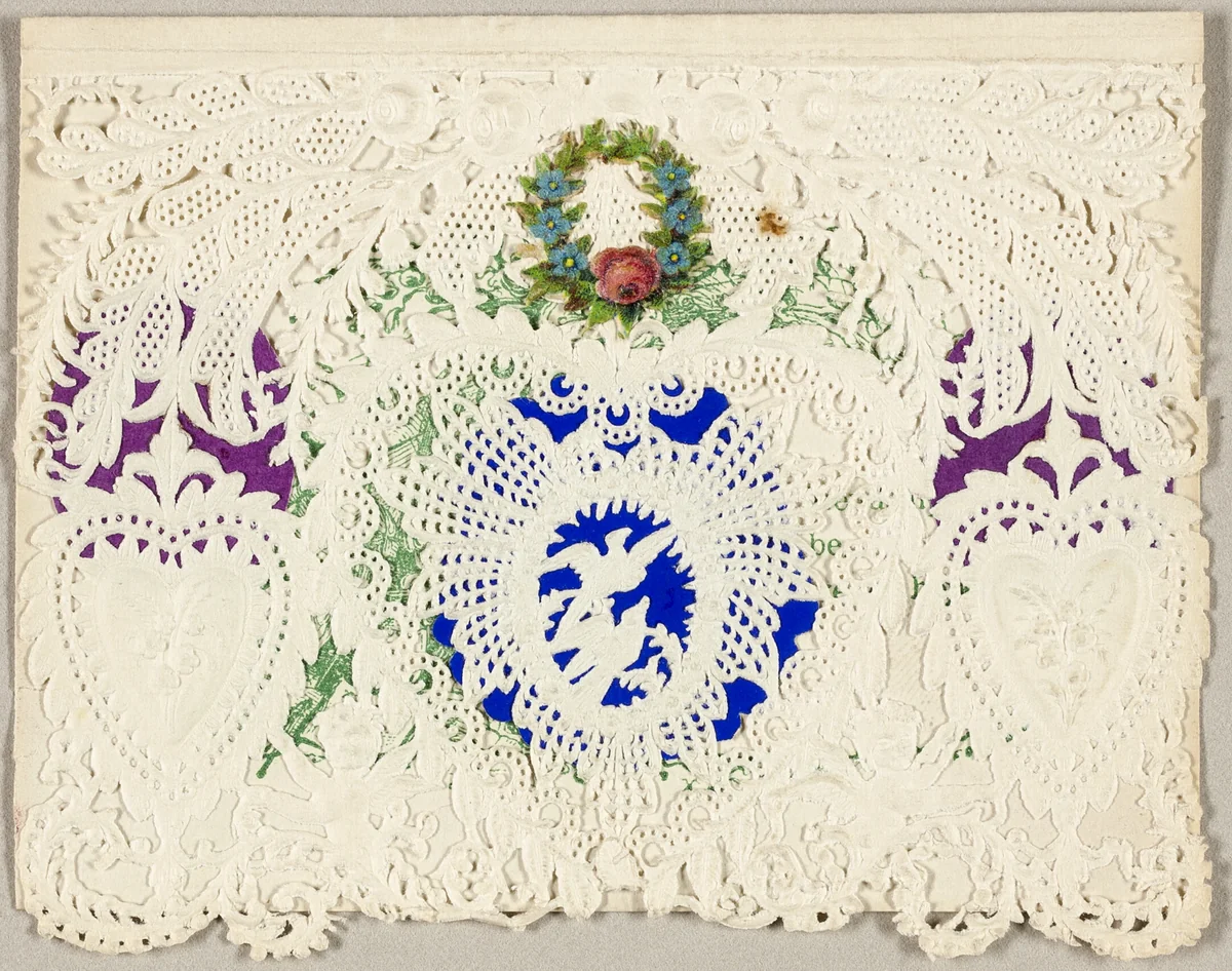 Untitled Valentine (Three Hearts) by Berlin and Jones, other, 1860-1870