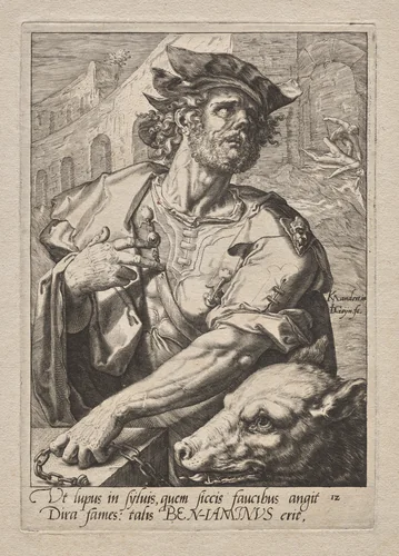 Plate 12: Benjamin by Jacob de Gheyn II, print, 1584-1594