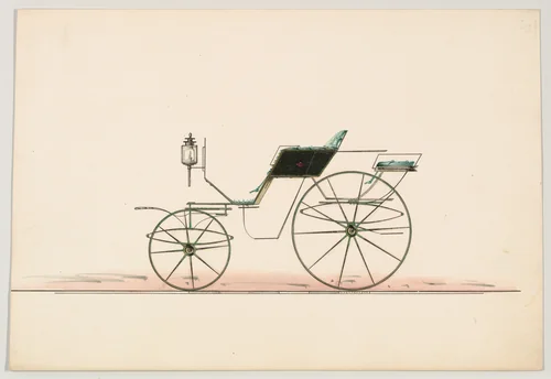 Phaeton (unnumbered) by Brewster & Co., drawing, 1865-1875