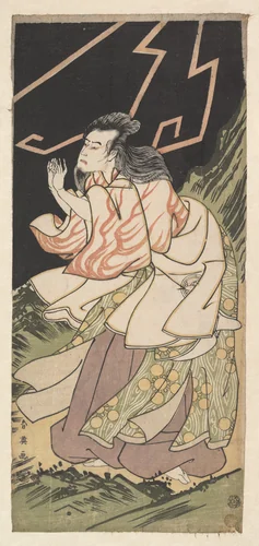 The Actor Bando Hikosaburo III in the Role of Kanshojo by Katsukawa Shun'ei (勝川春英), print, 1796