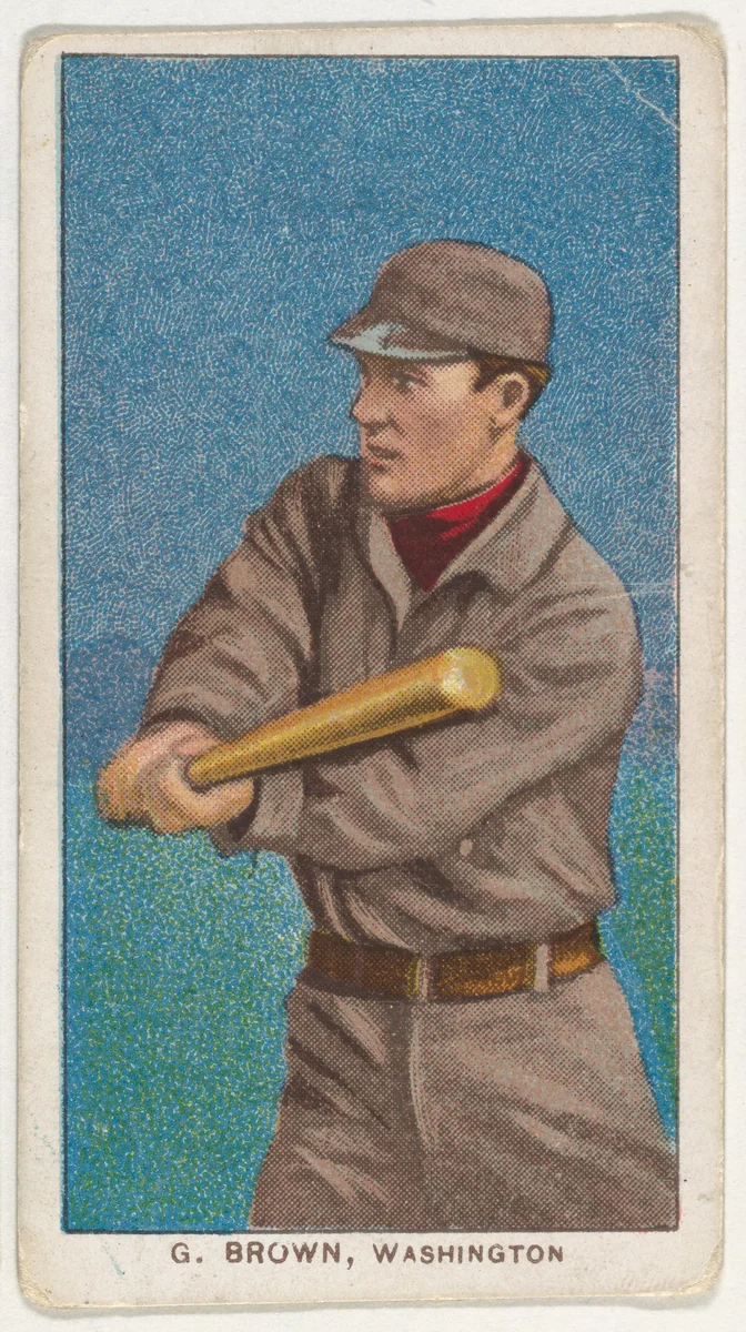G. Brown, Washington, American League, from the White Border series (T206) for the American Tobacco Company by American Tobacco Company, print, 1909-1911