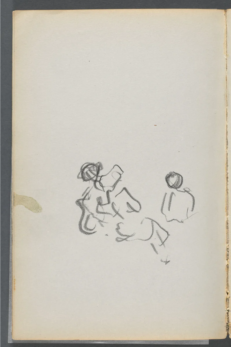 Sketchbook, The Dells, N° 127, page 054: Figures by Maurice Prendergast, book, 1919-1921