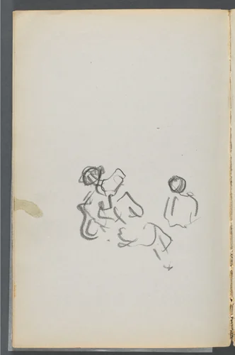 Sketchbook, The Dells, N° 127, page 054: Figures by Maurice Prendergast, book, 1919-1921