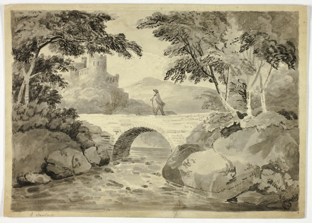 Kidwelly Castle, South Wales by John Varley, drawing, 1800-1842