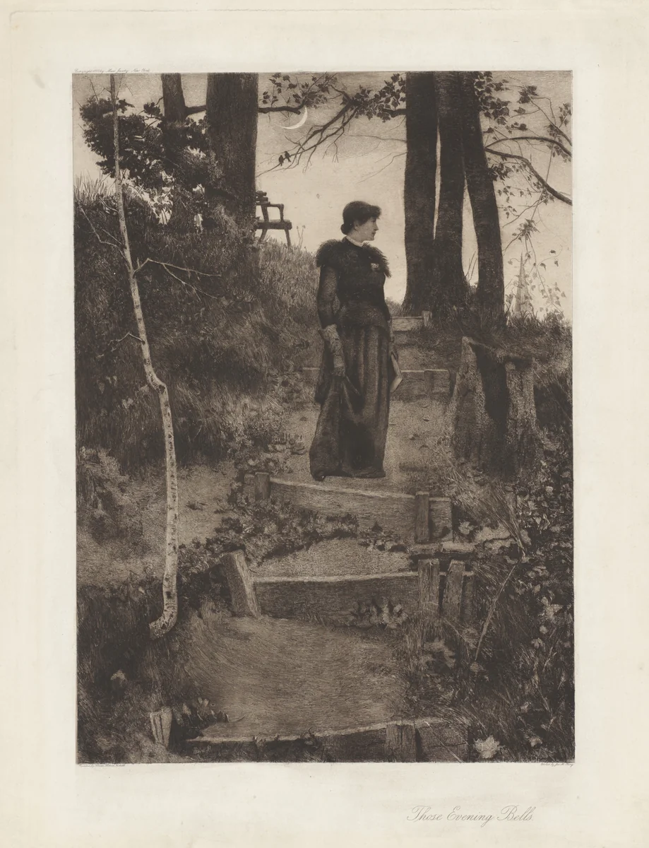 Those Evening Bells by James S. King, print, 1887