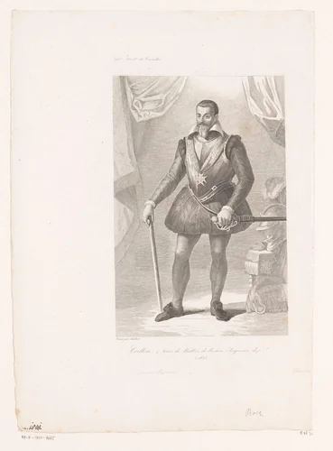 Portret van Louis des Balbes de Berton de Crillon by Jean Bosq, print, 1838-1841